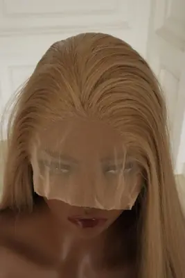 Image de Perruque Lace Front Synthétique Longue Blond Miel 26" - Sans Colle