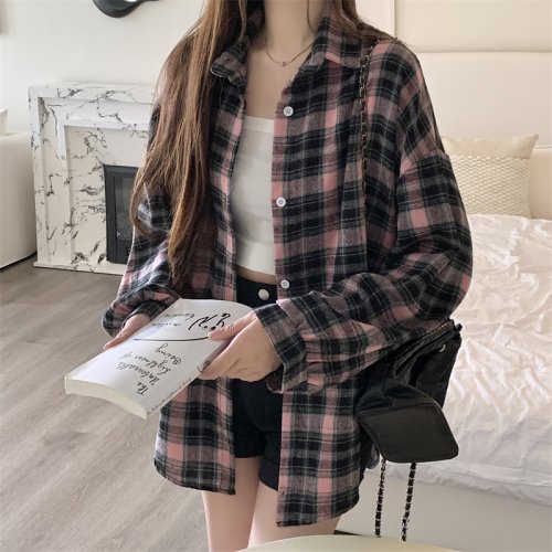 Image de Chemise Tartan Oversize - Style Grunge Tendance