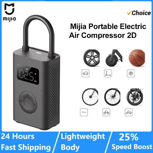 Imagen de Nuevo Compresor de Aire Eléctrico Portátil Mini MIJIA Air Pump 2D con Aumento de Velocidad del 25%, Treasure 150PSI Tipo-C LED Multiherramienta Inflador
