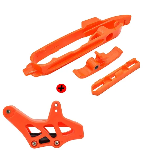 Image of For KTM SX SXF XC XCF 125 200 250 300 350 450 2012-2018 2019 2020 Swingarm Chain Slider Kit Chain Guard Guide Brake Hose Clamp