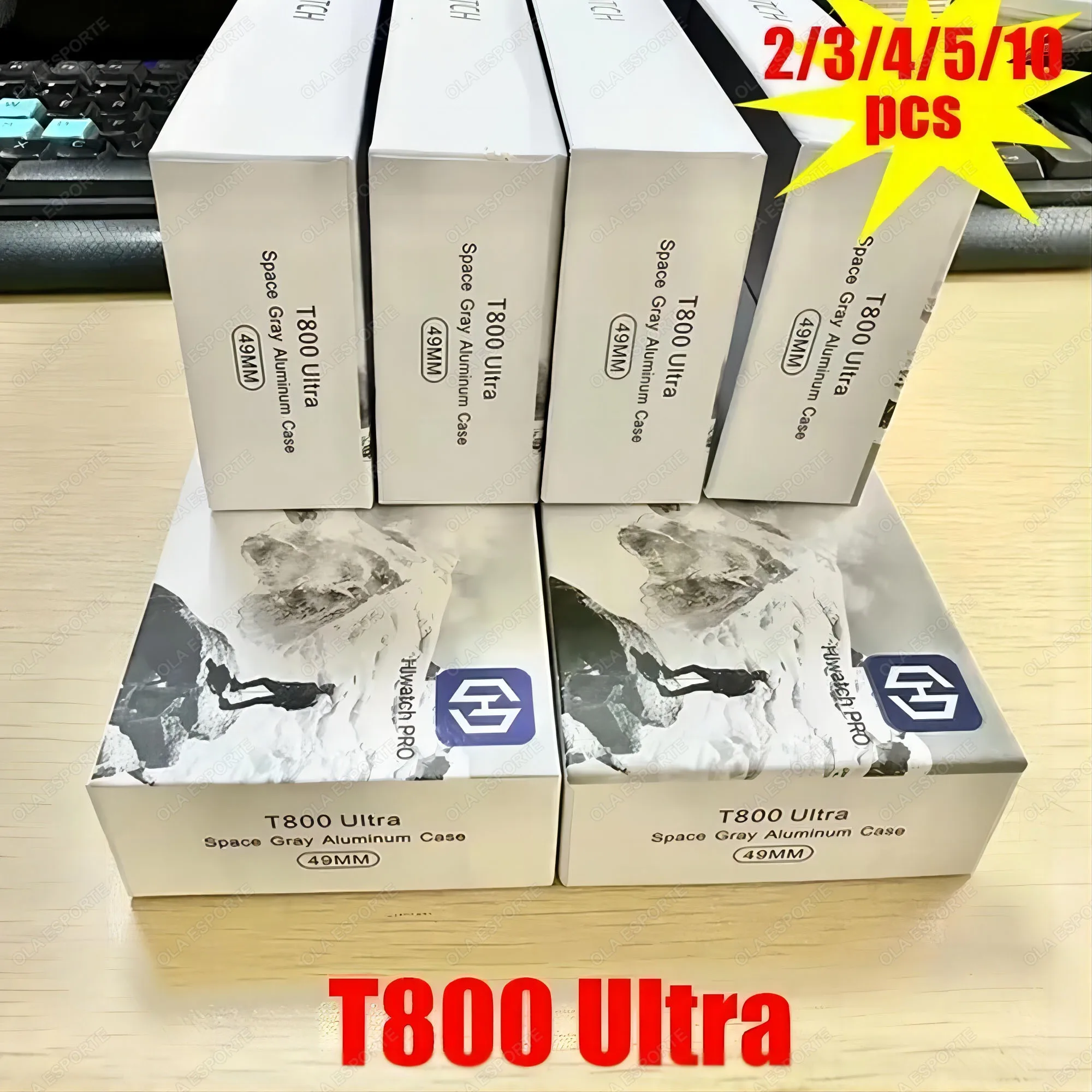 Imagen de Reloj Inteligente T800 Ultra para Hombres, 49mm, Serie 8, Pantalla AMOLED, con NFC, Brújula y Resistencia al Agua – Alternativa Premium al Apple Watch y IWO Ultra 9