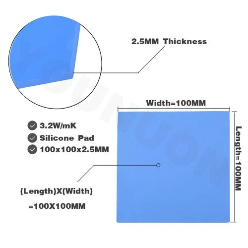 2PCS 100X2.5MM blu