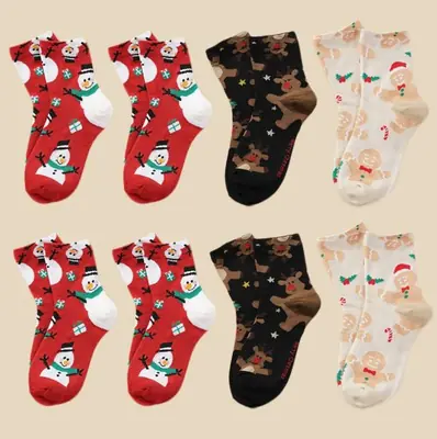 Image de 8 Paires Chaussettes Mignonnes Imprimées - Confort & Style