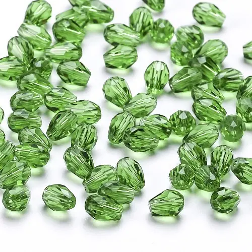 Image de Perles de Verre Facettées 6x8mm - Cristal AB