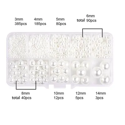 Image de Kit de Perles ABS pour Bricolage - 800 Pièces