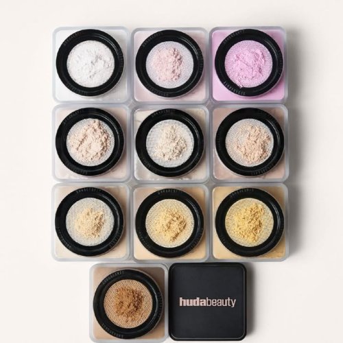 Image of Huda Beauty Loose Powder Baked Setting Long Lasting Control Oil Formal Makeup Powder Face Matte Waterproof Brightening Concealer