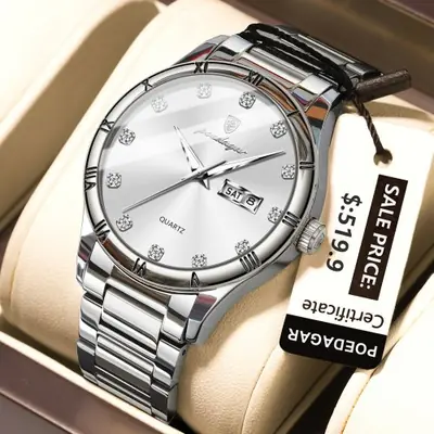 Image de Montre Homme Luxe Étanche - Acier Inoxydable & Quartz