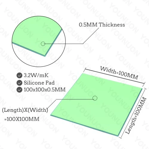 2PCS 100X0.5MM verde