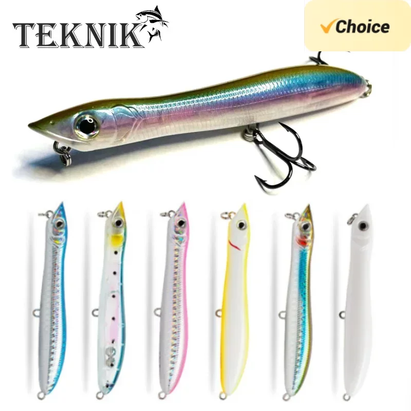 Immagine di Esca Artificiale Popper Richiamo di Pesca 100mm e 140mm - Wobbler Galleggiante Patchinco per Pesca in Superficie, Esca Dura Ideale per Predatori