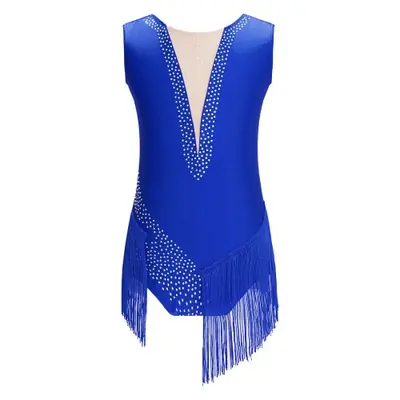 Image de Justaucorps de Danse Asymétrique avec Franges & Strass