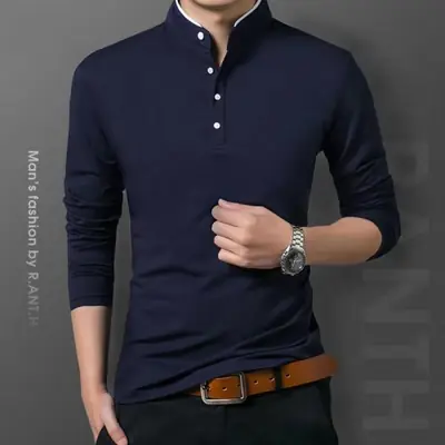 Image de Polo Homme Élégant & Respirant - Style Décontracté pour le Bureau