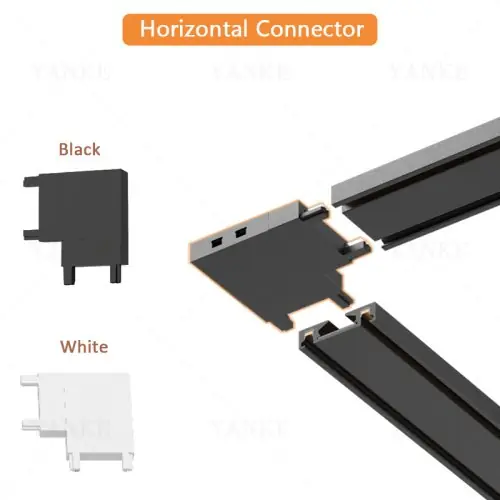 Image de Rail LED Magnétique 6mm Ultra Fin 48V - Éclairage Intérieur Noir & Blanc