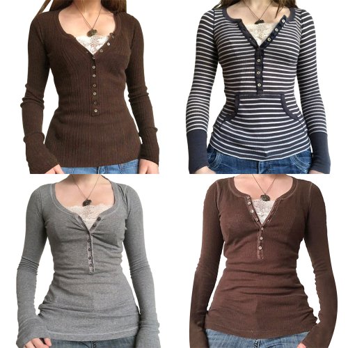 Imagen de Camisetas Vintage de encaje de retazos de algodón para mujer, moda coreana con botones, ropa informal Grunge Y2K, Tops Retro para primavera y otoño