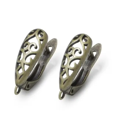 Image de Fermoirs Boucles d'oreilles Bronze Antique - 1 Paire
