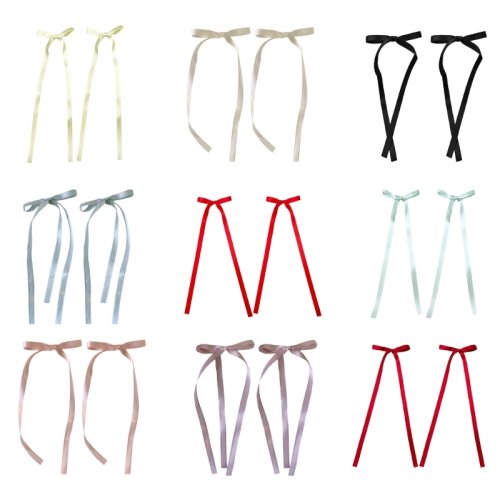 Afbeelding van Elegante zoete girly strik haarclip strik strik linttrossen in stijl jaren Groothandel