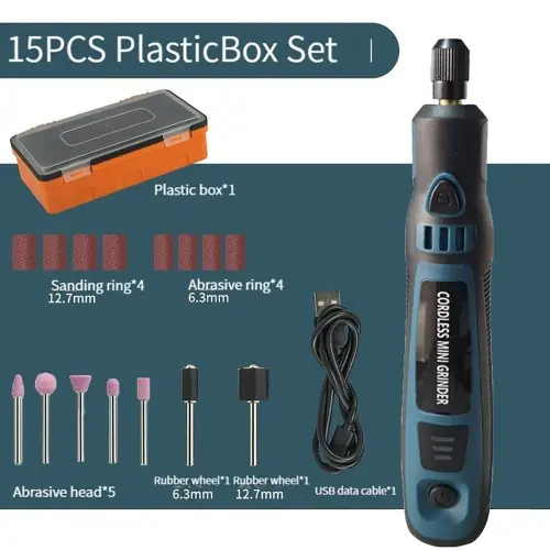15 pièces Set boîte plastique