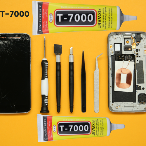 Imagen de Adhesivo fuerte negro T-7000 de 15ml/50ml/110ml, para reparación de cubierta de batería de marco LCD de tableta de teléfono, pegamento de componentes electrónicos