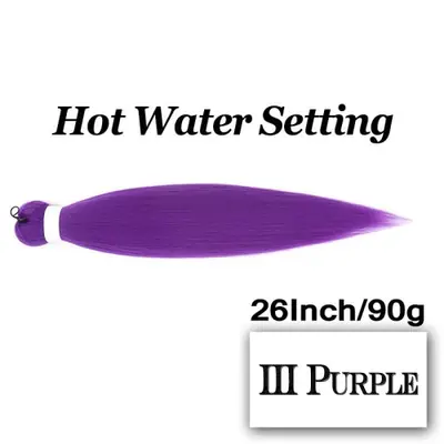 Image de Tresses Synthétiques Violettes 26 Pouces - Extensions de Cheveux Pré-Étirées