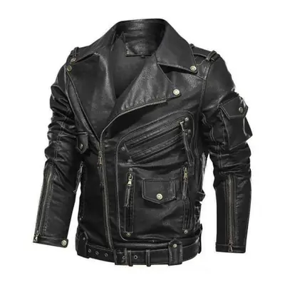 Image de Veste Moto Homme Similicuir PU - Style Urbain & Protection