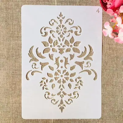 Image de Pochoir Fleurs A4 - Décoration Créative pour Scrapbooking