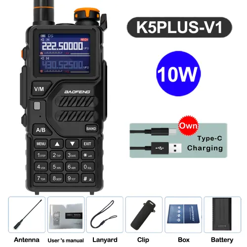 Image de Talkie-walkie Baofeng UV-K5 Plus 12W, 999 canaux, écran LCD, AM/FM