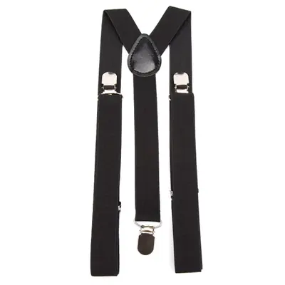 Image de Bretelles Homme Cuir PU Noir/Rouge - Réglables & Élégantes