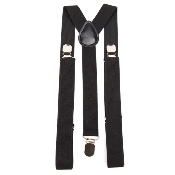 Image de Bretelles Homme Cuir PU Noir/Rouge - Réglables & Élégantes