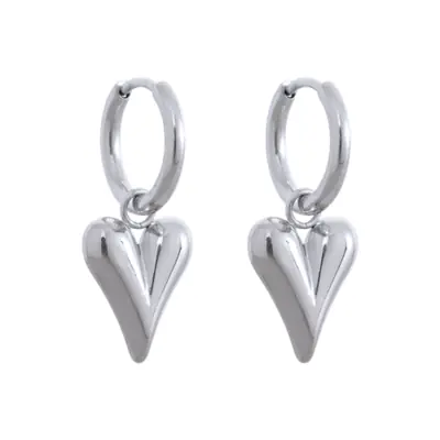 Image de Boucles d'oreilles cœur dorées - Huggies élégantes sans ternissement