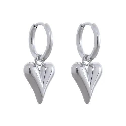 Image de Boucles d'oreilles cœur dorées - Huggies élégantes sans ternissement