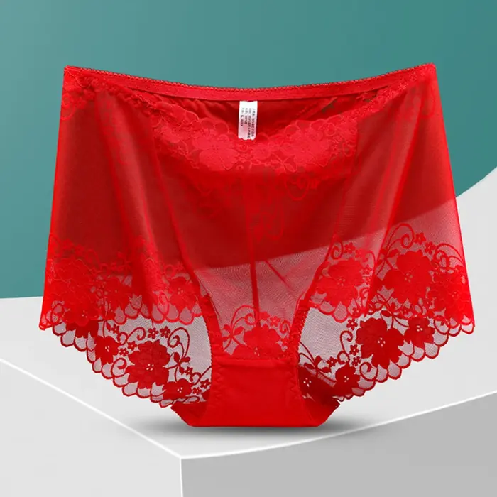 Image de Culottes Sexy en Dentelle Taille Haute pour Femmes - Grande Taille