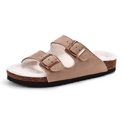 Image de Mules Hiver Chaudes & Confortables - Daim & Fourrure