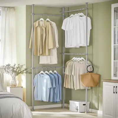 Image de Porte-Robe Télescopique 4 Tiges - Organisation Optimale
