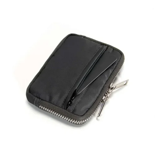 Imagen de Cartera japonesa para hombre, bolsa de almacenamiento para auriculares, tarjetero, funda para niños y niñas, organizador de tarjetas bancarias de viaje, monedero con cremallera