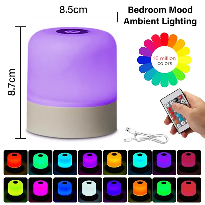 Image de Lampe LED Multicolore Rechargeable - Éclairage Ambiance & Déco
