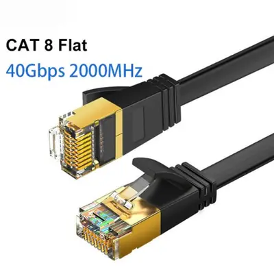 Image de Câble Ethernet CAT8 40Gbps - Haute Vitesse & Plate