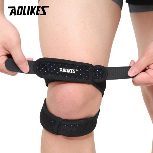 Bild von Aolikes Elastische Kniebandage mit Druckunterstützung – Atmungsaktive Kniehülse für Basketball, Tennis, Radfahren und Fitness