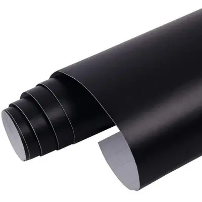 Image de Film vinyle noir mat pour carrosserie voiture - Autocollant auto adhésif