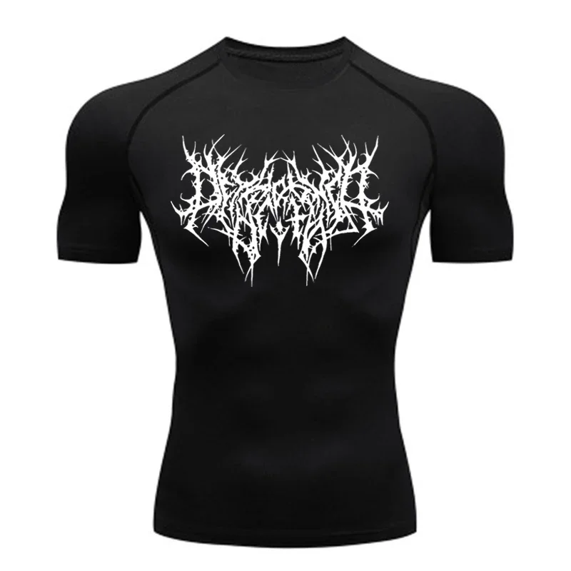 Bild von Herren Lauf-T-Shirt mit Kompressionsfunktion – Atmungsaktives, schnelltrocknendes Fitness-Oberteil für Training, Gym und Sport