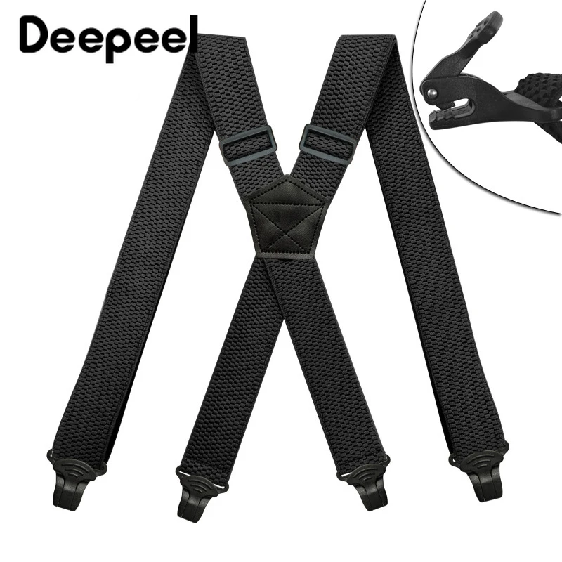 Afbeelding van Elastische Bretels met 4 Clips – Modieus & Comfortabel voor Heren