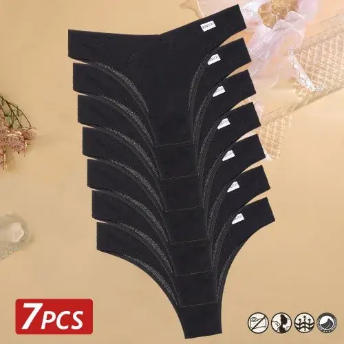Image de Ensemble Culottes Sexy Femme - 7 Pièces en Coton Gaufré