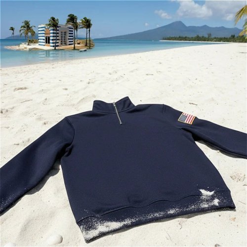 Y2K Retro Sweatshirt – Übergroßer Quarter-Zip Pullover mit Stickerei