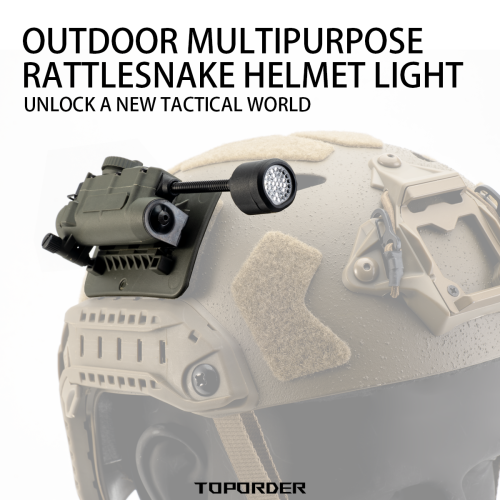 Image of Tactical Sidewinder Helmet Lamp with Multi-Color Strobe Light – Red, Green, Blue, White & IR LED Headlamp for Hunting, Fishing, and Outdoor Survival