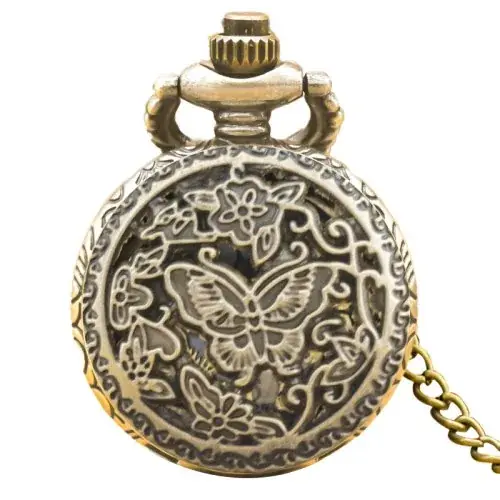 Image de Montre de Poche Steampunk Libellule - Collier Pendentif Vintage