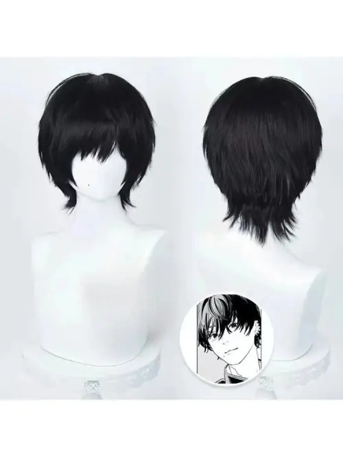 Image de Perruque Cosplay Homme Yoshida Hirofumi - Cheveux Synthétiques Noirs