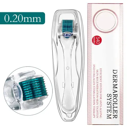 Image de Derma Roller 540 Micro-Aiguilles - Soins Visage & Croissance des Poils