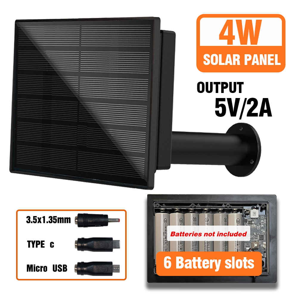 Bild von Wasserdichtes 4W Solarpanel mit USB-C & Micro-USB – Ideal für Outdoor-Batterieladung