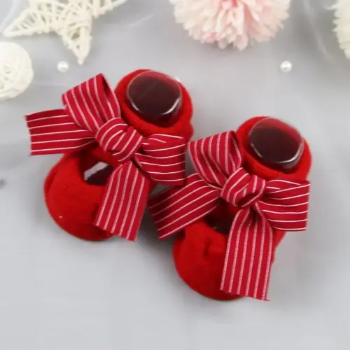 Image de Chaussettes Princesse Bébé - Rouge Mignon