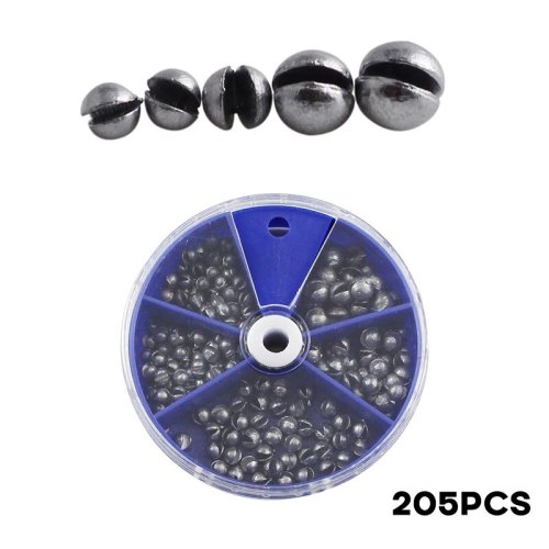 Image de Plombs de Pêche 205 Pièces - Lot Complet pour Lancer en Eau Profonde