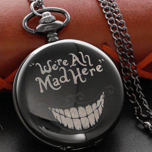 Immagine di Orologio da Tasca Steampunk Vintage con Volto Sorridente Nero