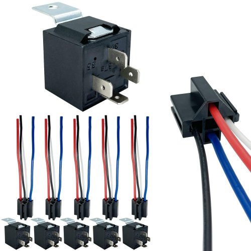 Immagine di 1 pz 40Amp Relè automobilistico con presa ad incastro resistente per camion Auto Van Moto Barca Relè 4 pin 12 V DC